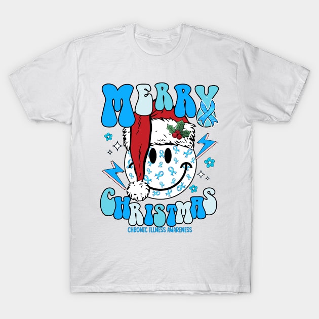 Chronic Illness Awareness - santa hat merry christmas cure T-Shirt by Gost